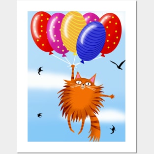 The Cat Balloonist Posters and Art